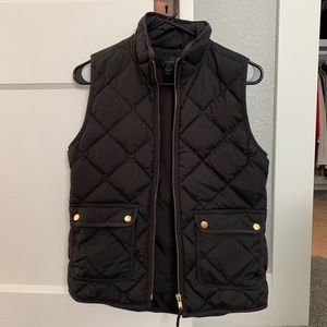 J.Crew Quilted Vest Black